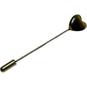 Vintage Tigers Eye Heart Hat Pin/Stick Pin Natural Stone Lapel Pin